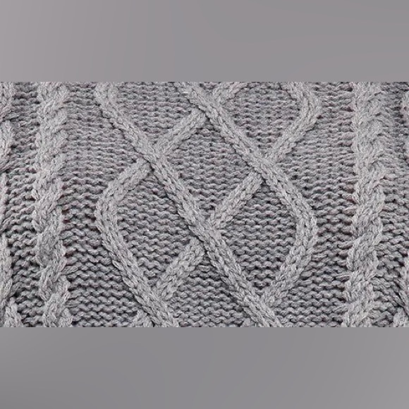 Gray Layered Cable Knit Mixed Vest Top - Picture 5 of 6